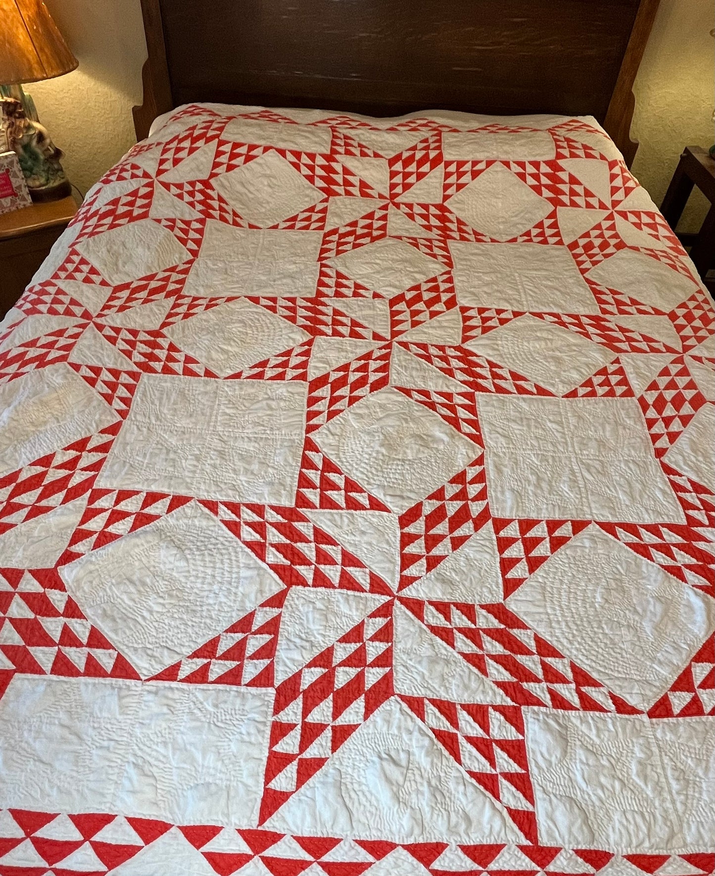 Star of Triangles Quilt with Border