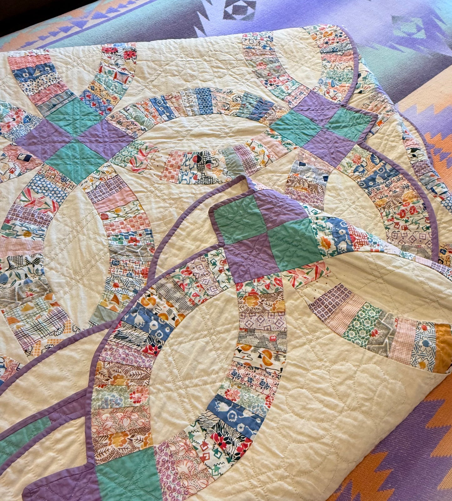 Double Wedding Ring Quilt  1930’s