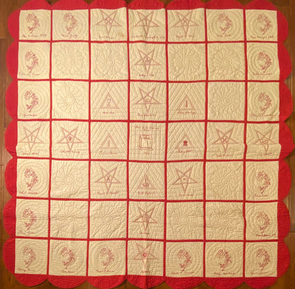 Dated / Signed Order of the Eastern Star Quilt