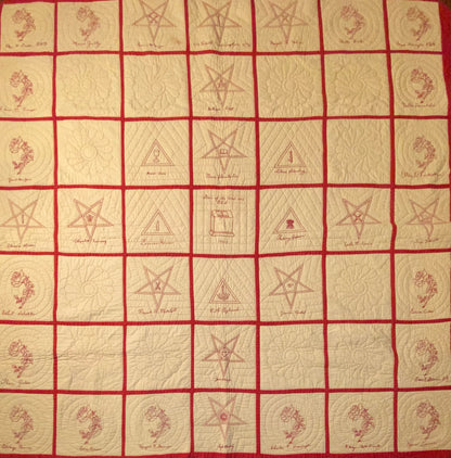 Dated / Signed Order of the Eastern Star Quilt