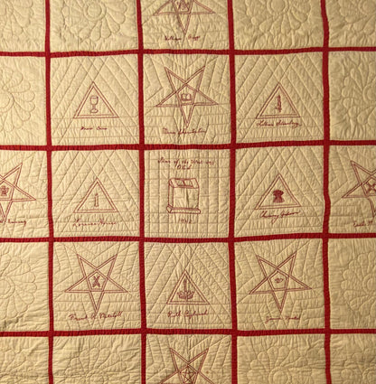 Dated / Signed Order of the Eastern Star Quilt