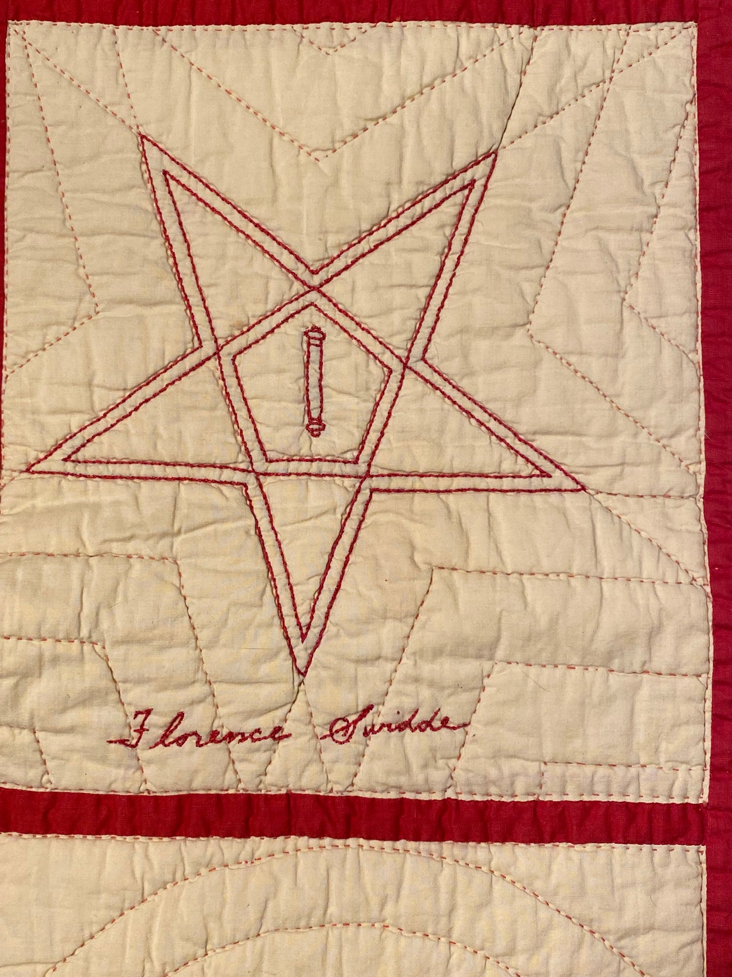 Dated / Signed Order of the Eastern Star Quilt