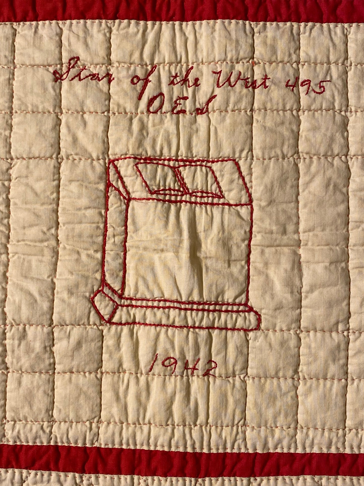 Dated / Signed Order of the Eastern Star Quilt