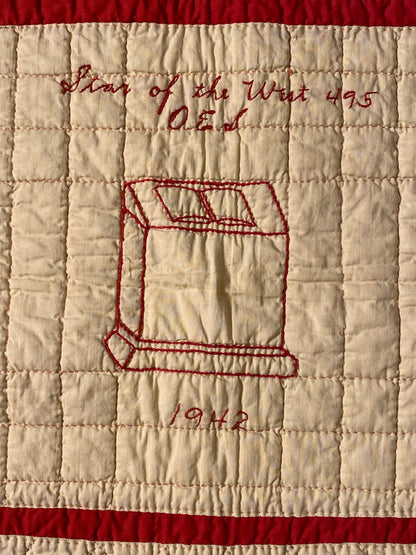 Dated / Signed Order of the Eastern Star Quilt