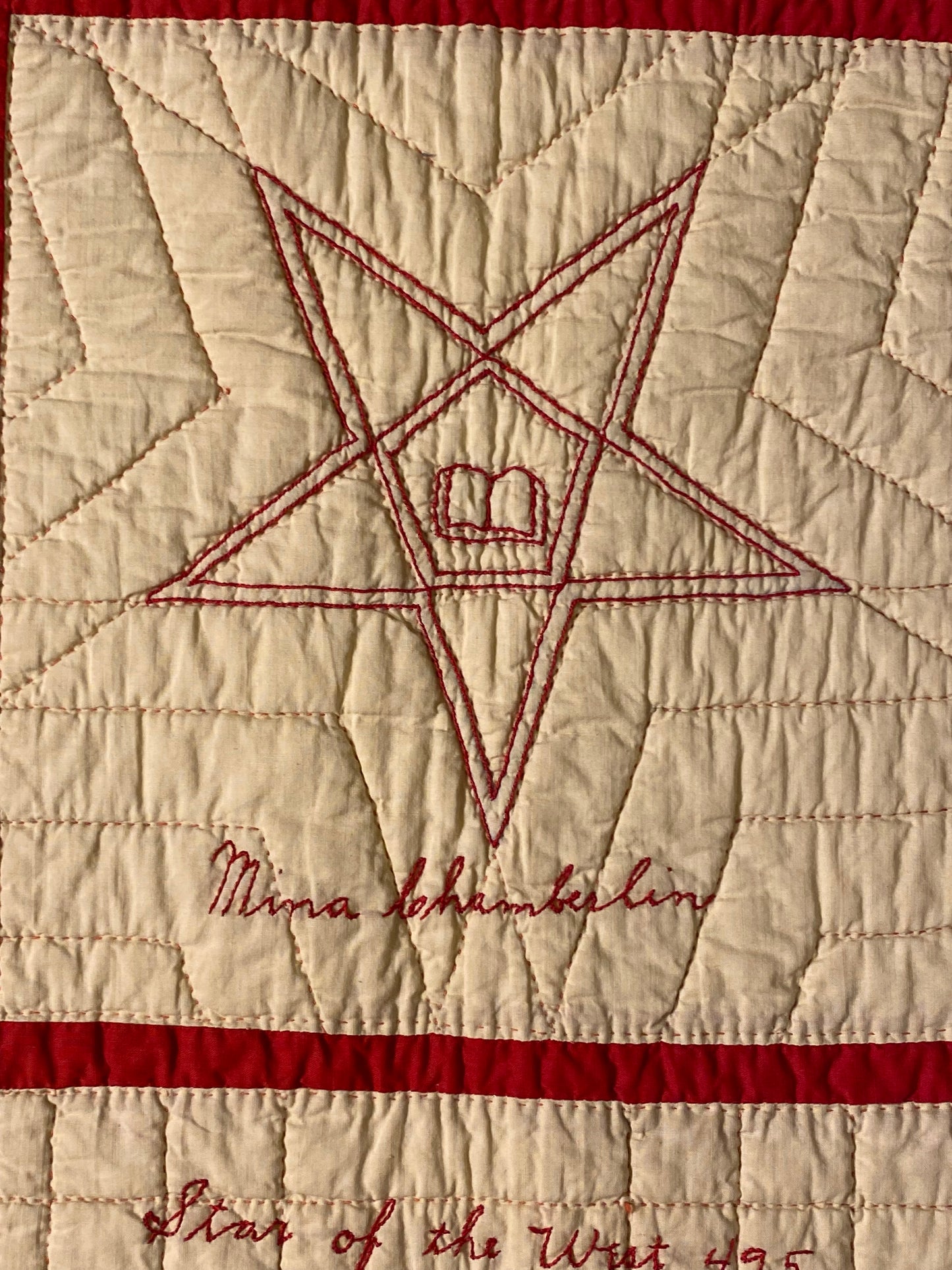 Dated / Signed Order of the Eastern Star Quilt