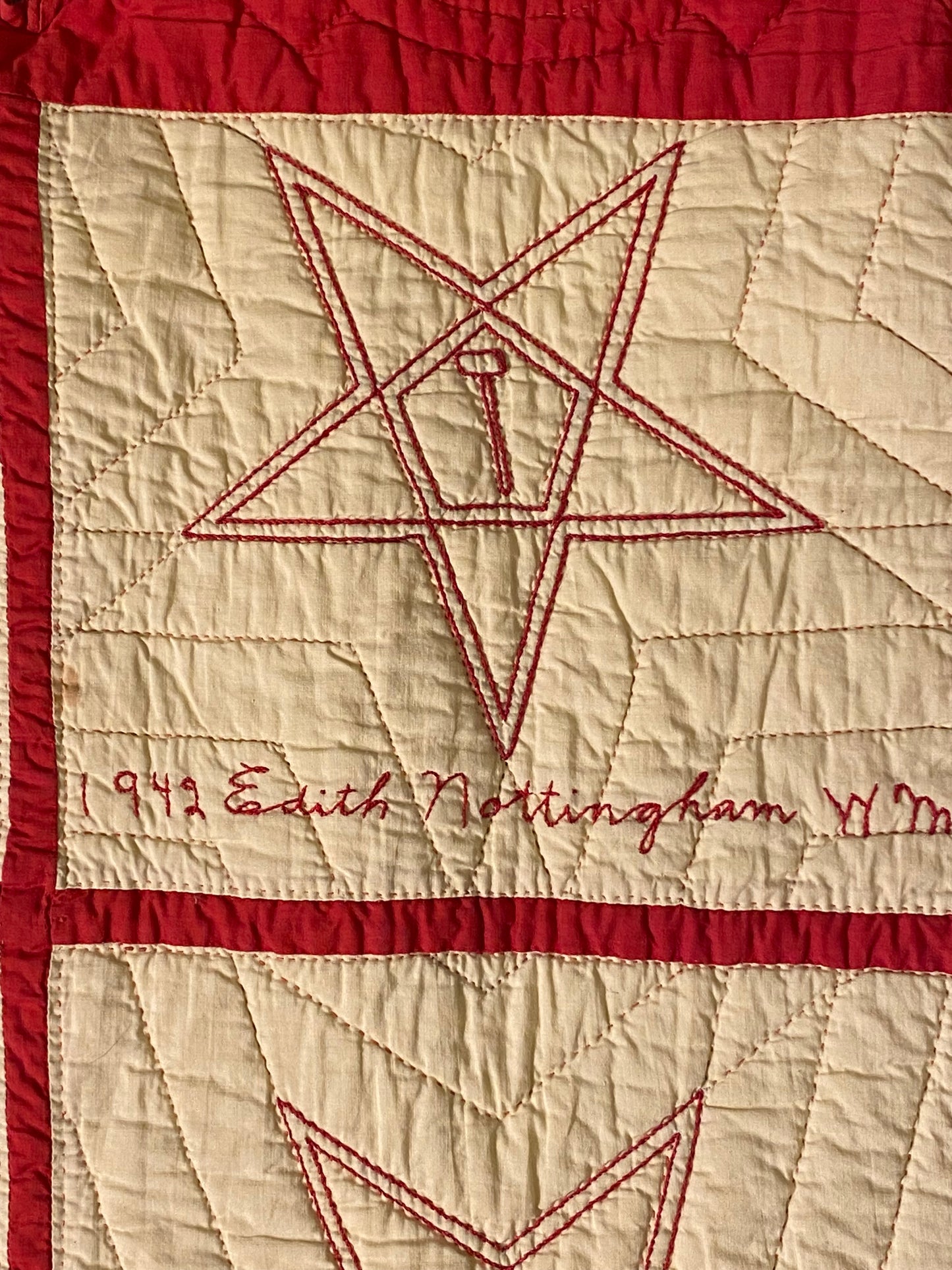 Dated / Signed Order of the Eastern Star Quilt