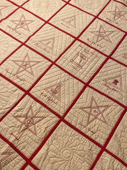 Dated / Signed Order of the Eastern Star Quilt