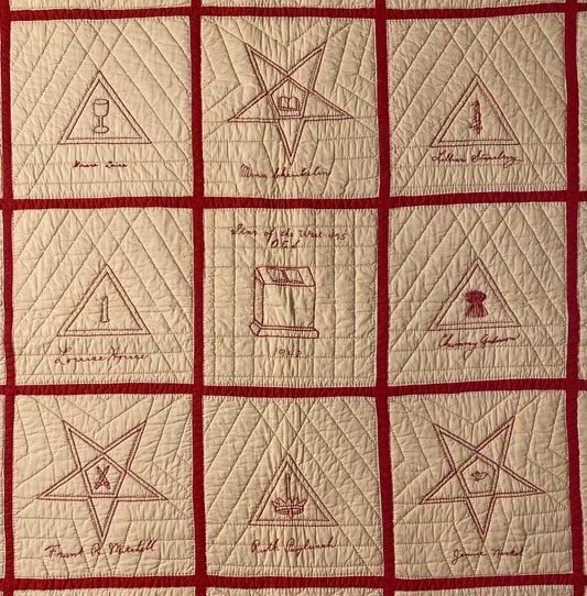 Dated / Signed Order of the Eastern Star Quilt