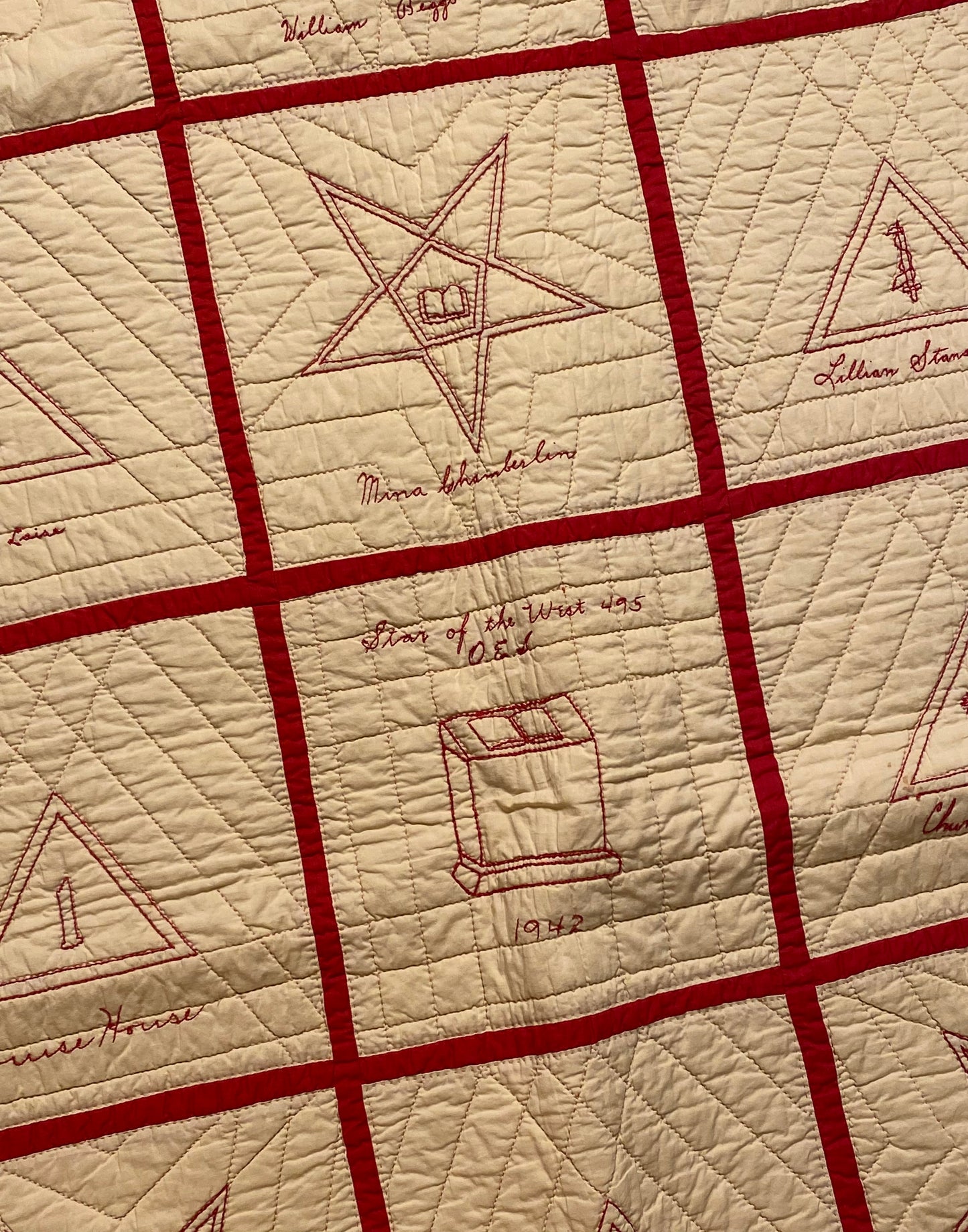 Dated / Signed Order of the Eastern Star Quilt