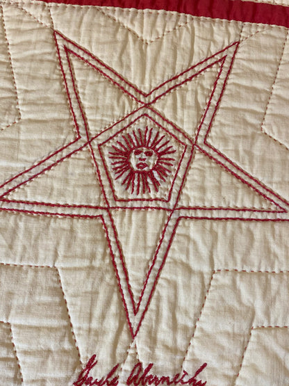 Dated / Signed Order of the Eastern Star Quilt