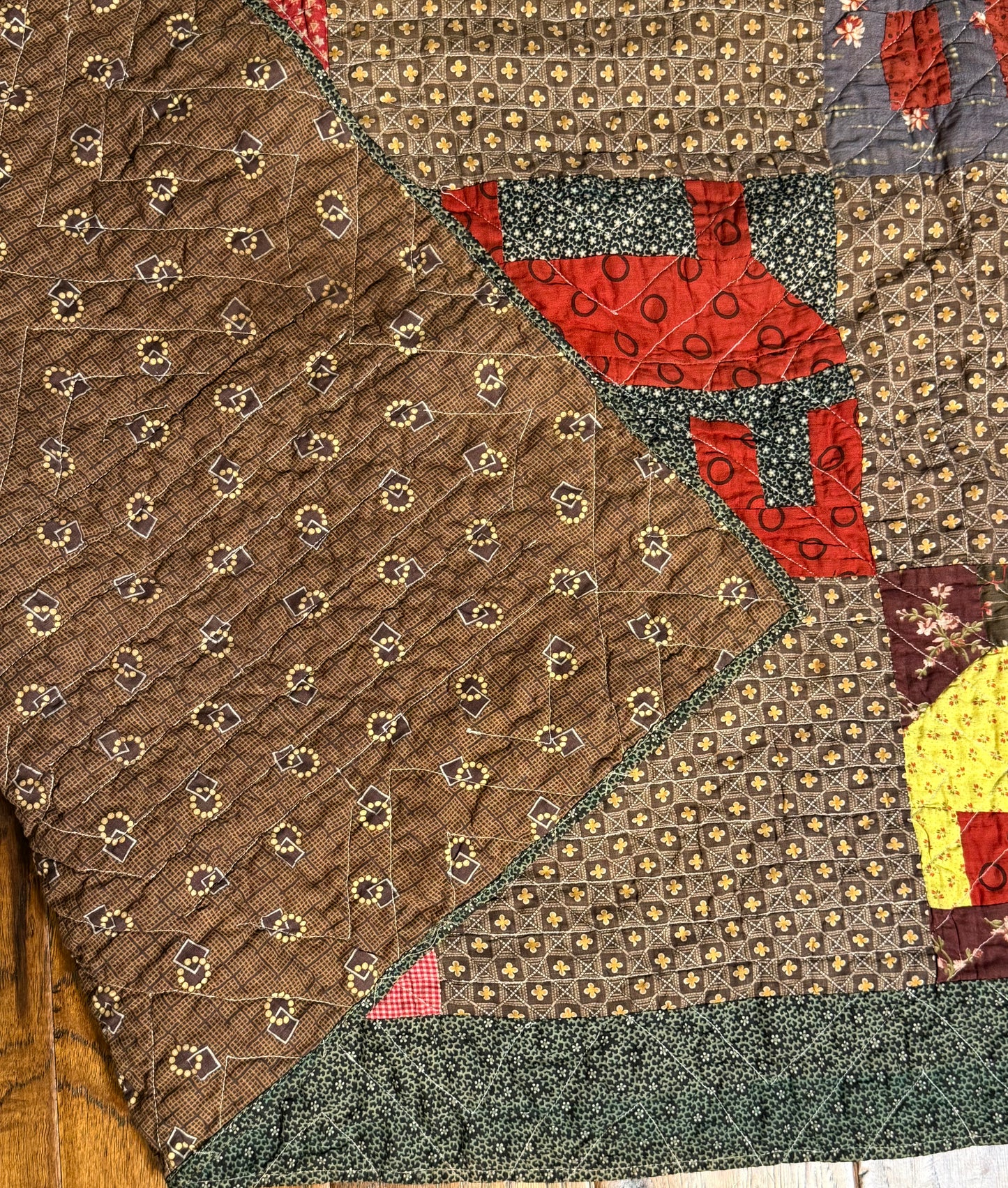 Americana  Folk Art Schoolhouse Crib Quilt