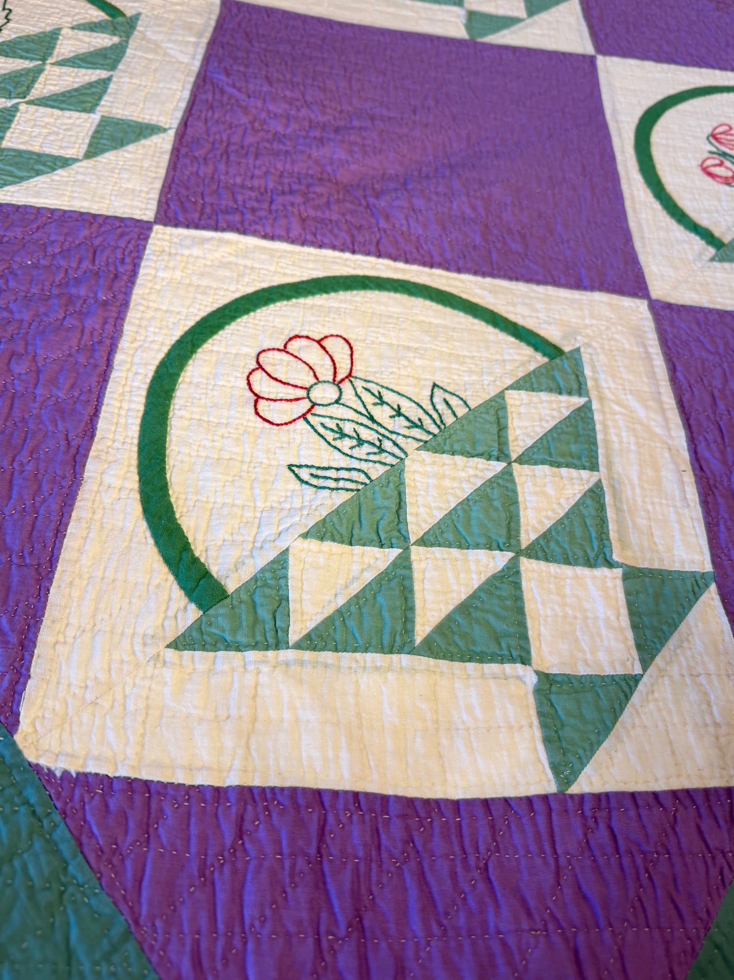 Basket Of Flowers Sampler Quilt