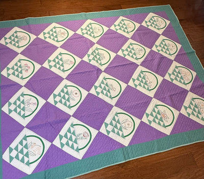 Basket Of Flowers Sampler Quilt