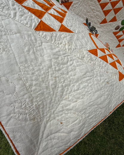 Early Basket of Chintz Flowers Quilt
