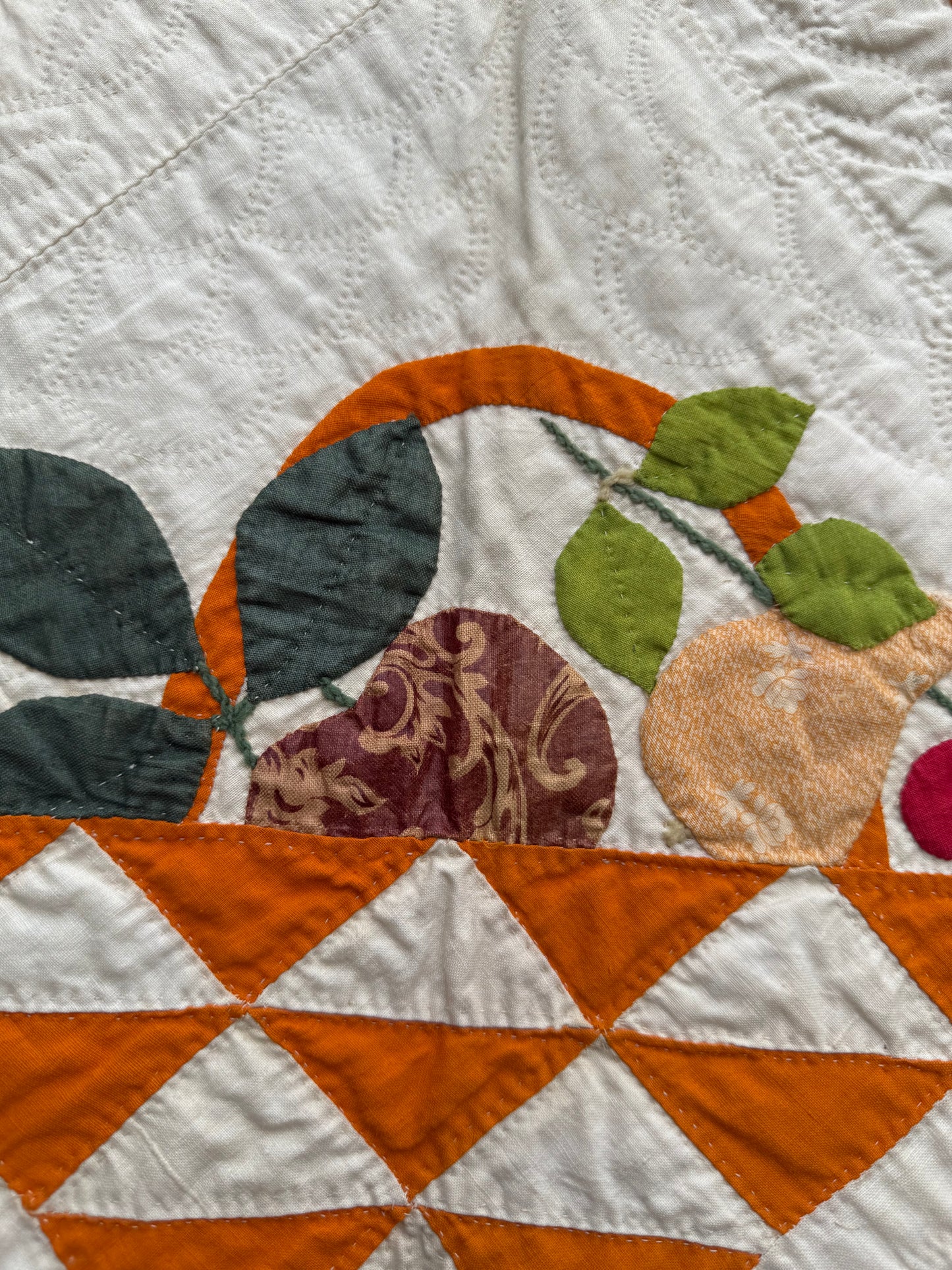 Early Basket of Chintz Flowers Quilt