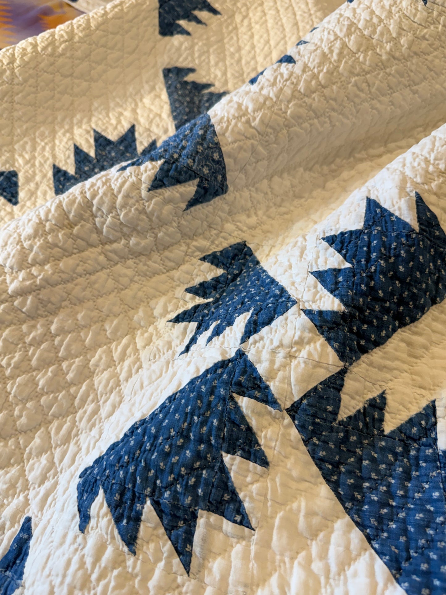 Blue and White Kansas Troubles Quilt