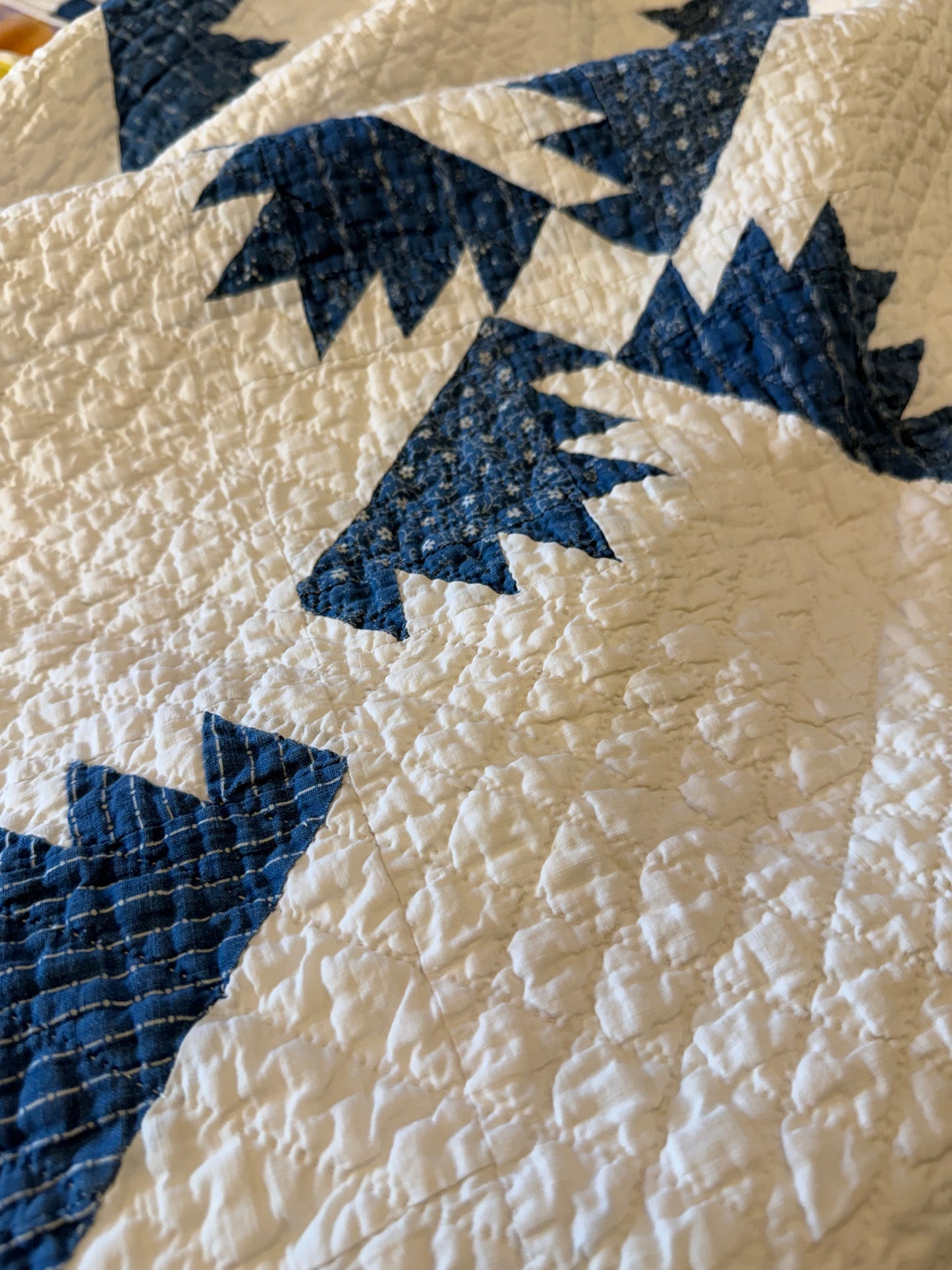 Blue and White Kansas Troubles Quilt