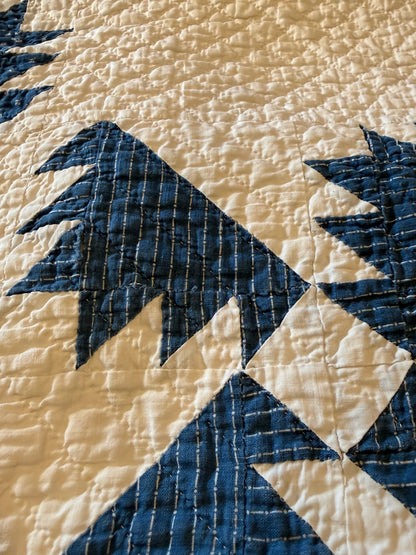 Blue and White Kansas Troubles Quilt