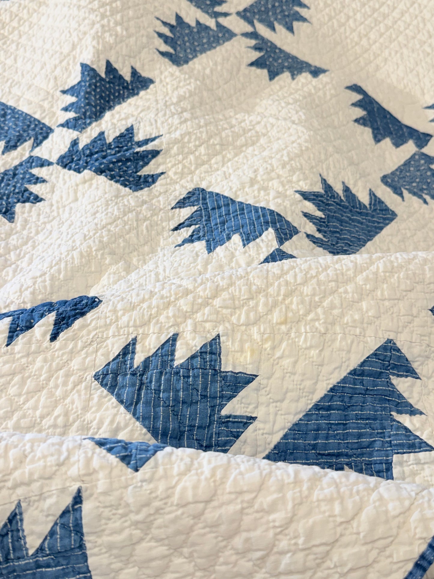 Blue and White Kansas Troubles Quilt