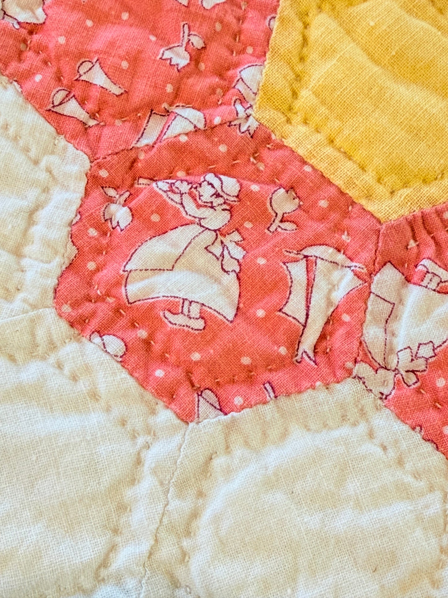 Smaller Quilt -A Crib or Lap Size Flower Garden Quilt