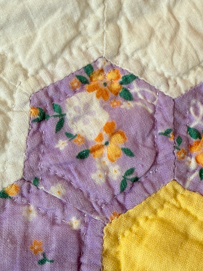 Smaller Quilt -A Crib or Lap Size Flower Garden Quilt