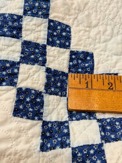 Indigo Triple Irish Chain Quilt