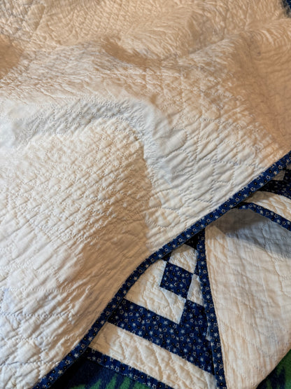 Indigo Triple Irish Chain Quilt