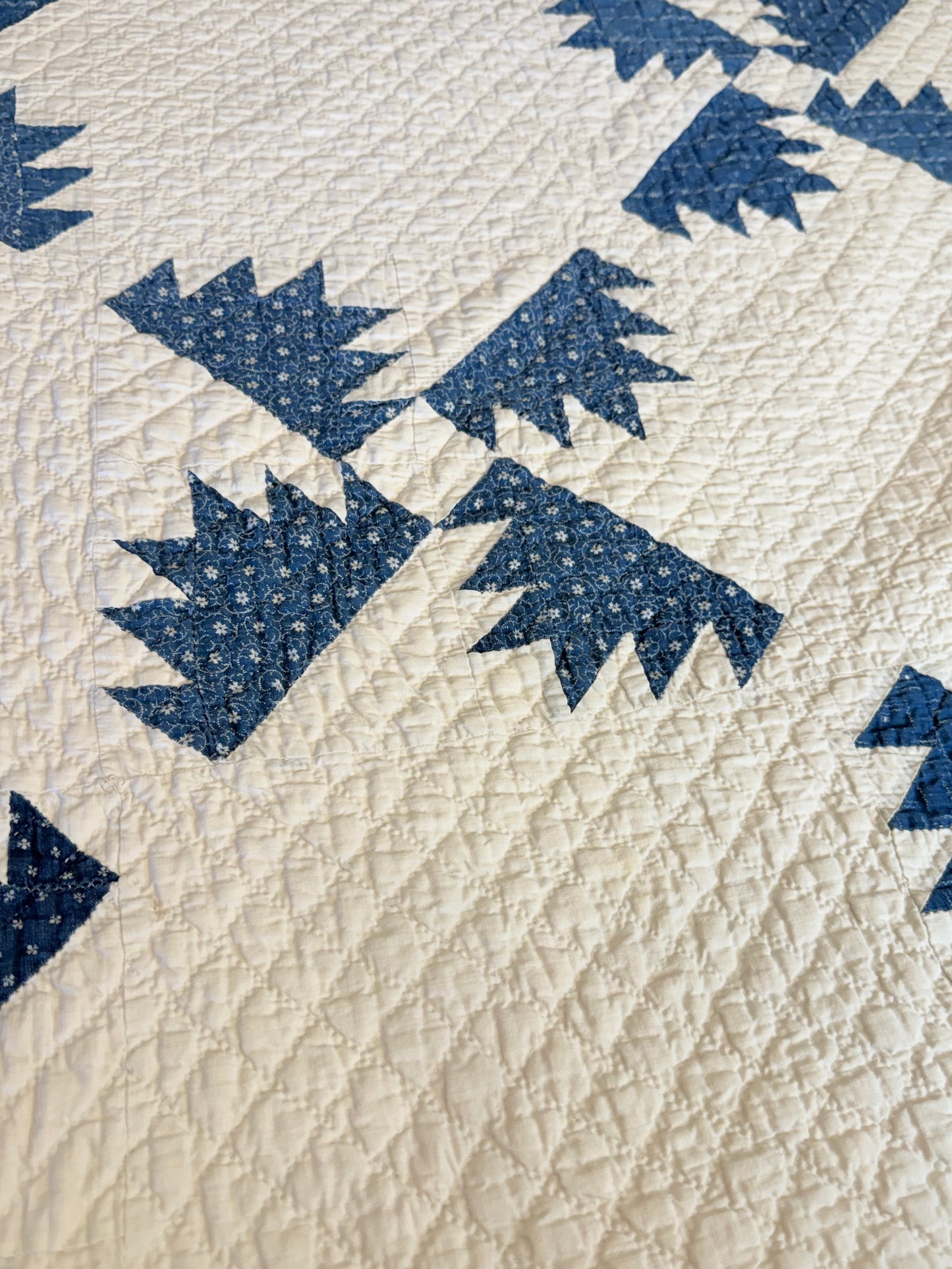 Blue and White Kansas Troubles Quilt