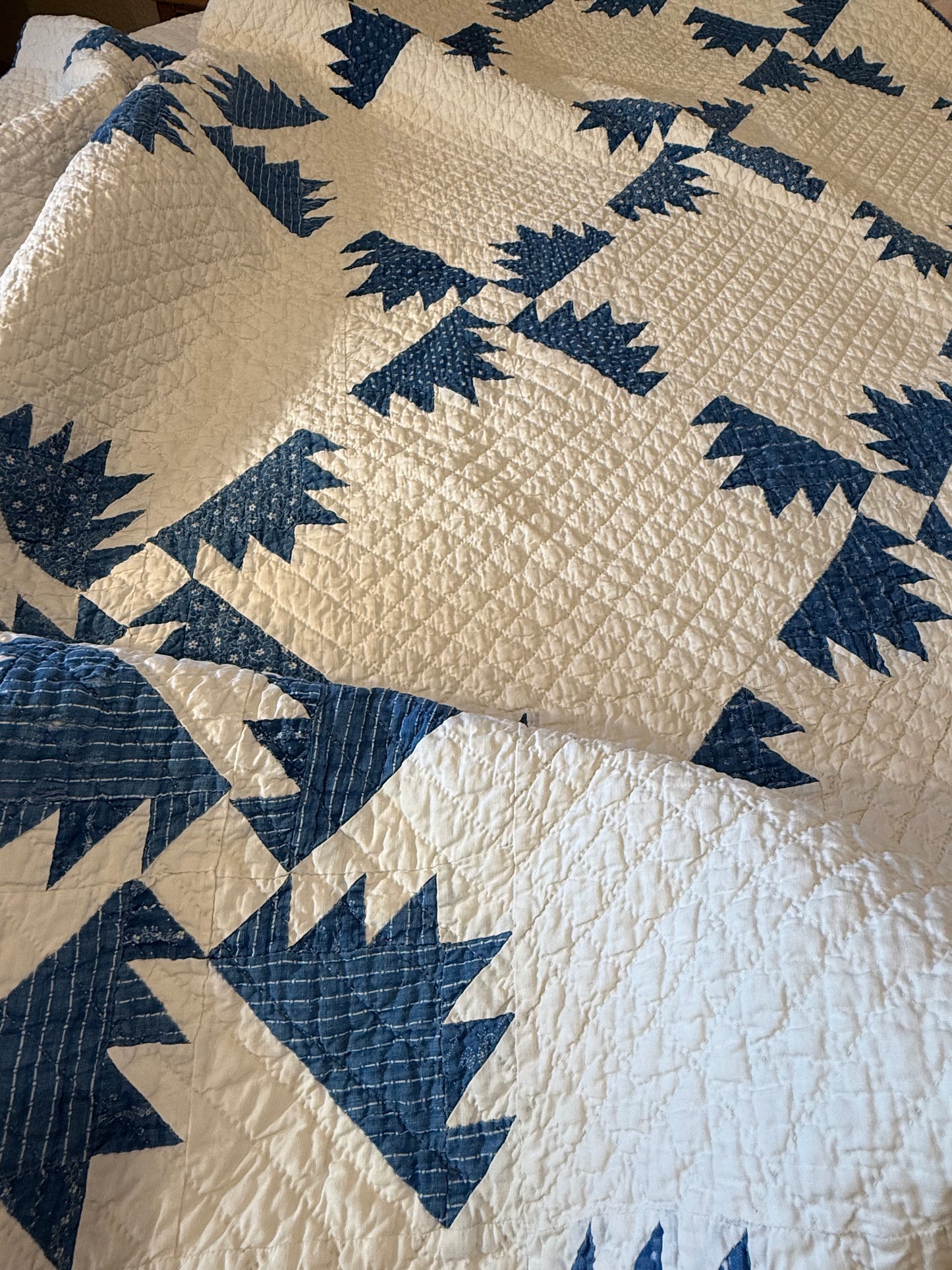 Blue and White Kansas Troubles Quilt
