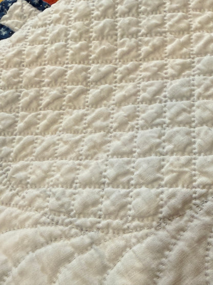 Indigo Triple Irish Chain Quilt