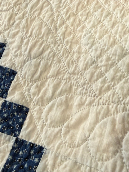 Indigo Triple Irish Chain Quilt