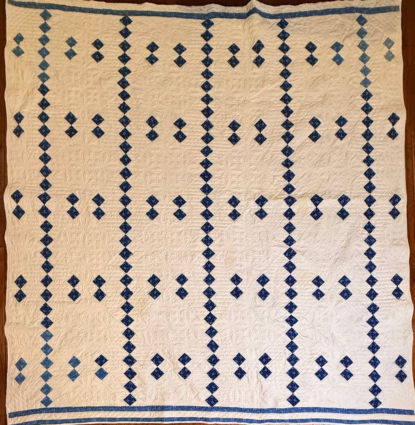 Early Indigo 9 Patch 4 Patch Quilt