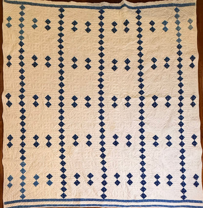 Early Indigo 9 Patch 4 Patch Quilt