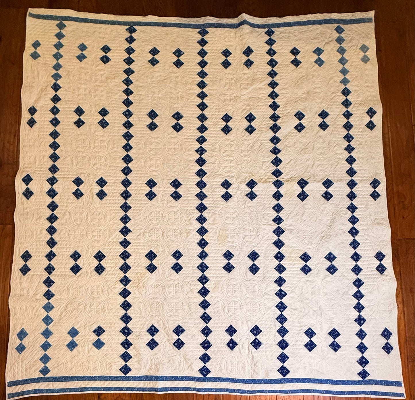 Early Indigo 9 Patch 4 Patch Quilt
