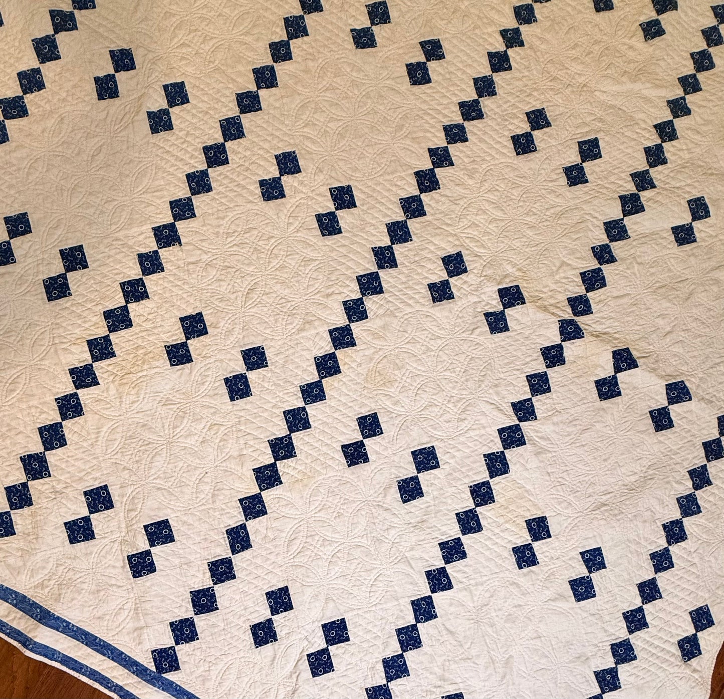 Early Indigo 9 Patch 4 Patch Quilt