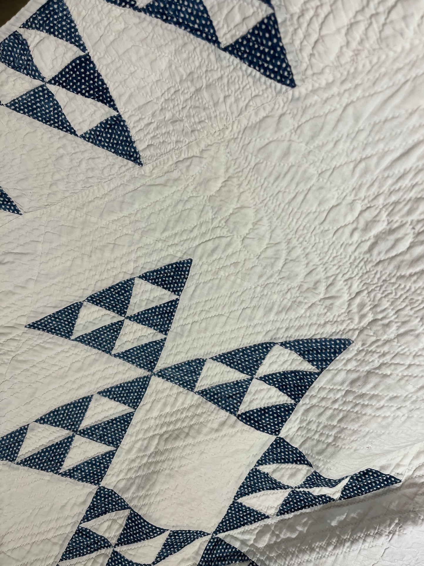 Early Double X Indigo Quilt