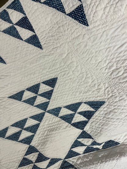 Early Double X Indigo Quilt