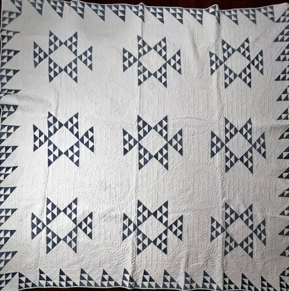 Early Double X Indigo Quilt