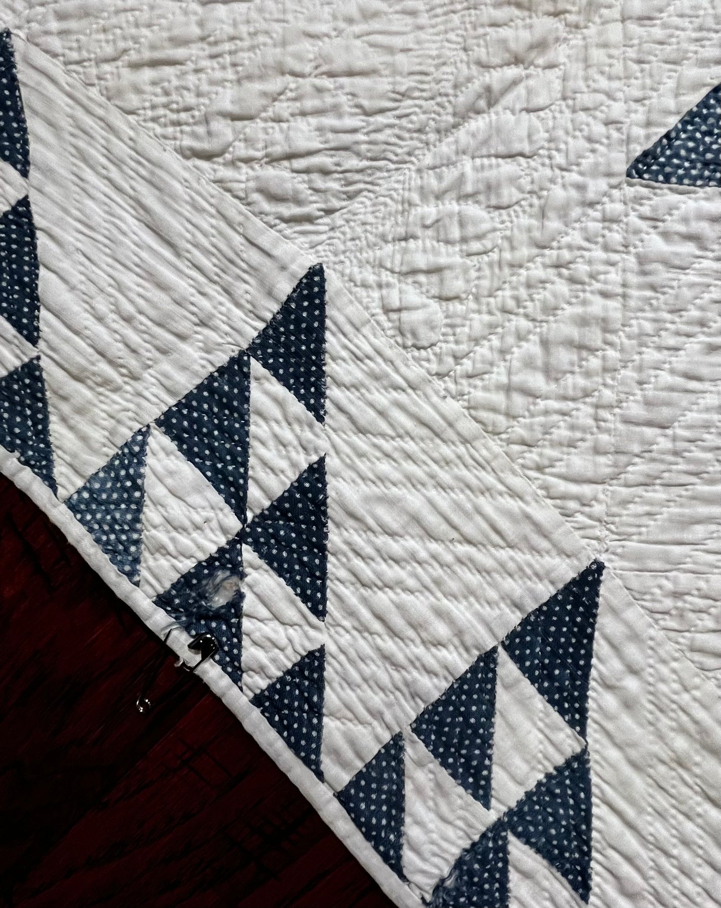 Early Double X Indigo Quilt