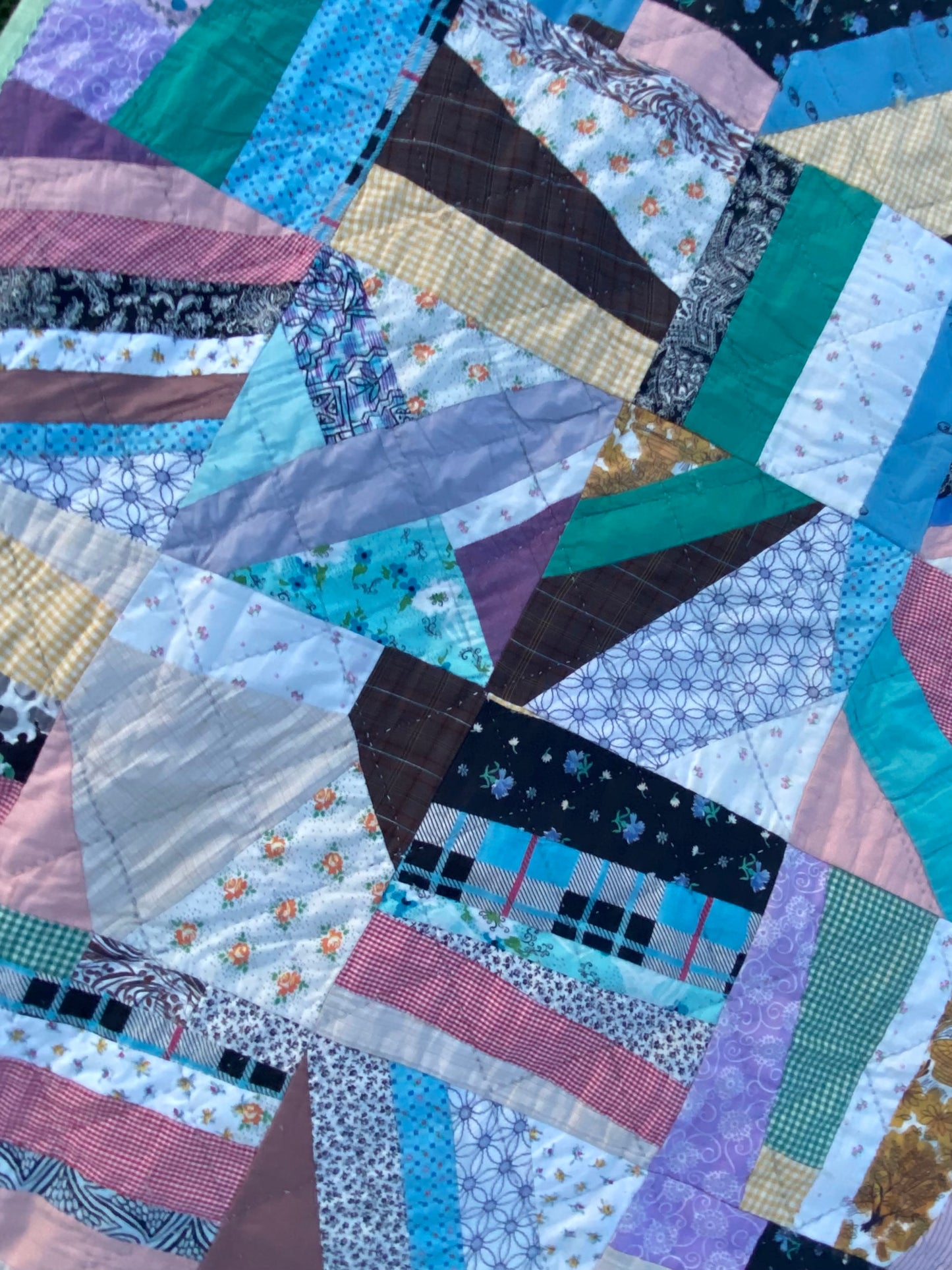 Scrappy Abstract Quilt