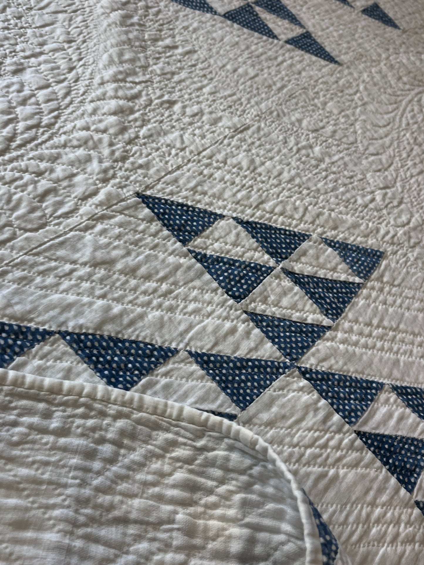 Early Double X Indigo Quilt