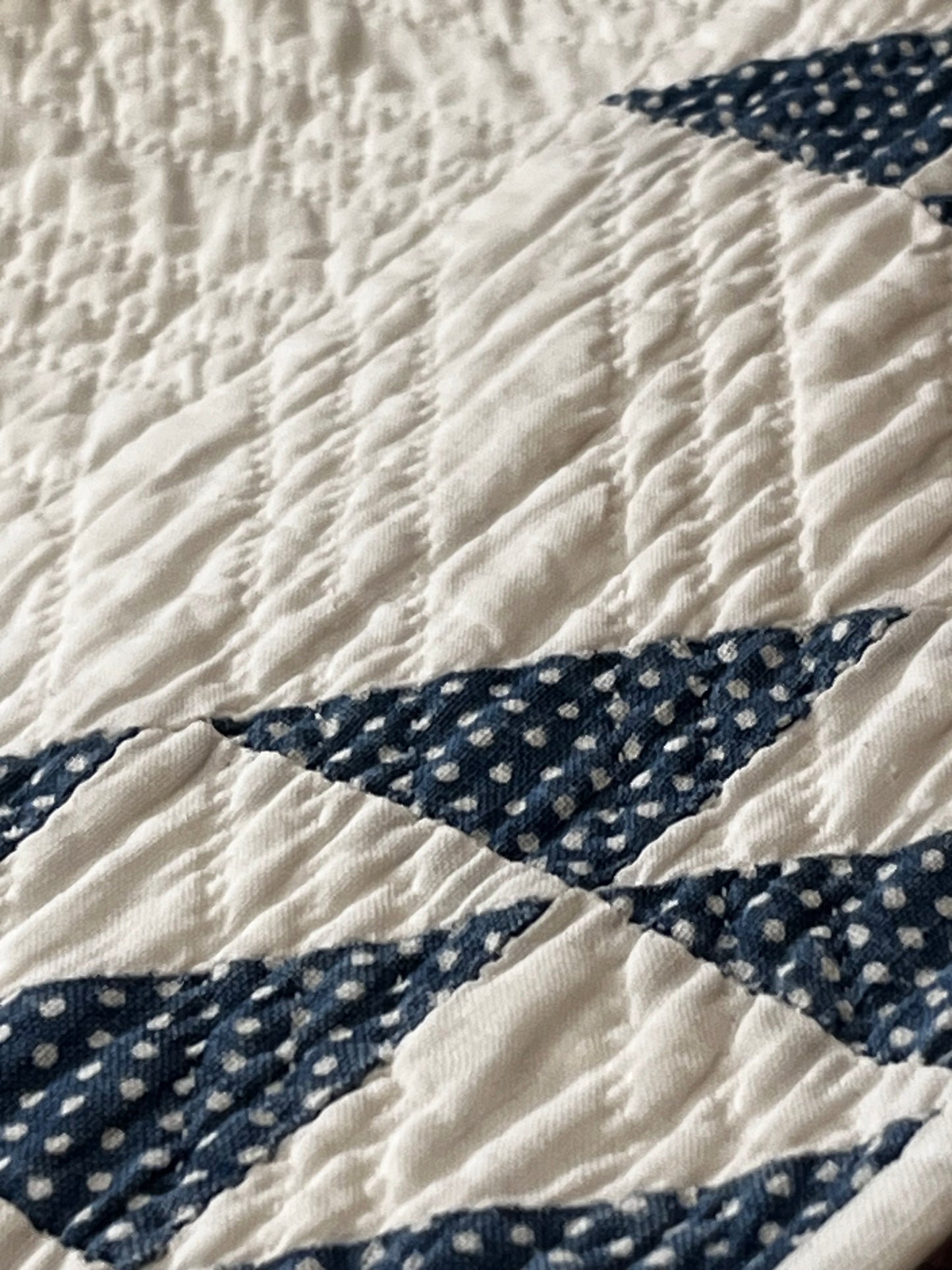 Early Double X Indigo Quilt
