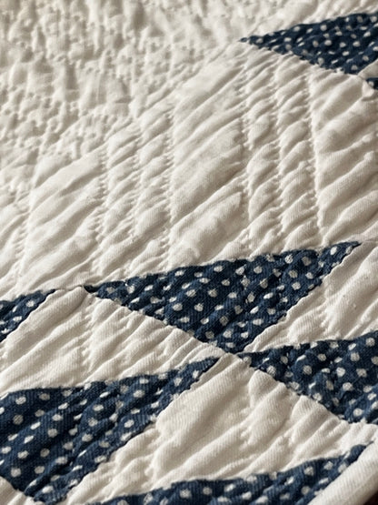 Early Double X Indigo Quilt