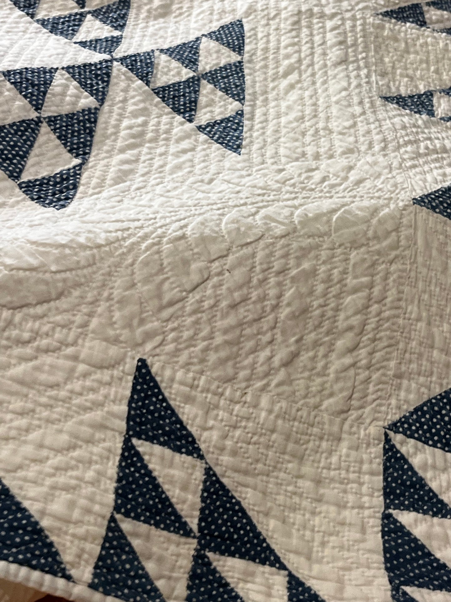 Early Double X Indigo Quilt