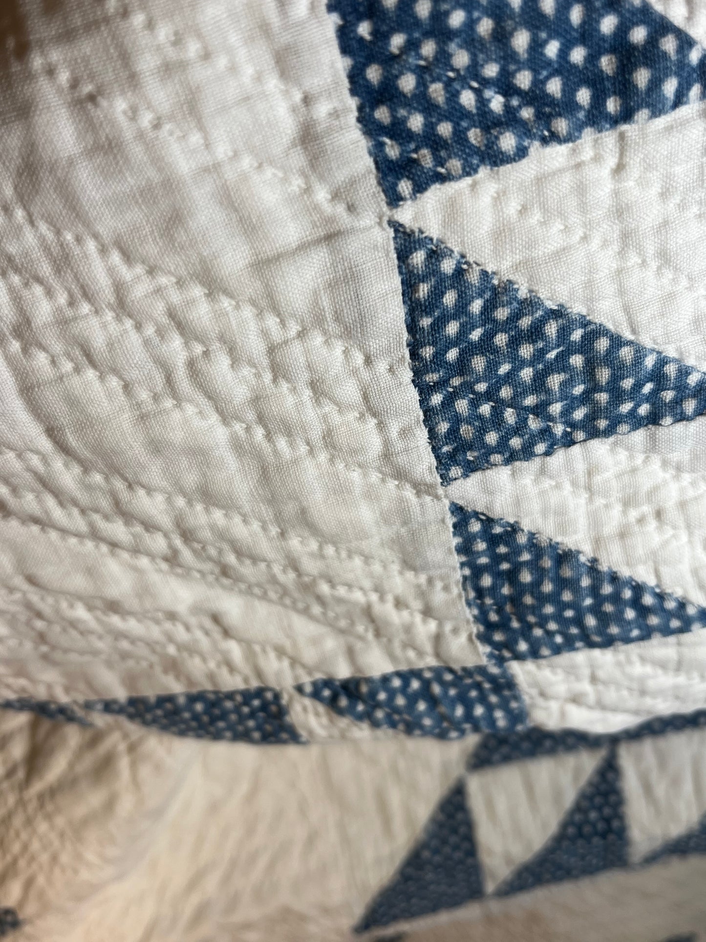 Early Double X Indigo Quilt