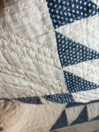 Early Double X Indigo Quilt