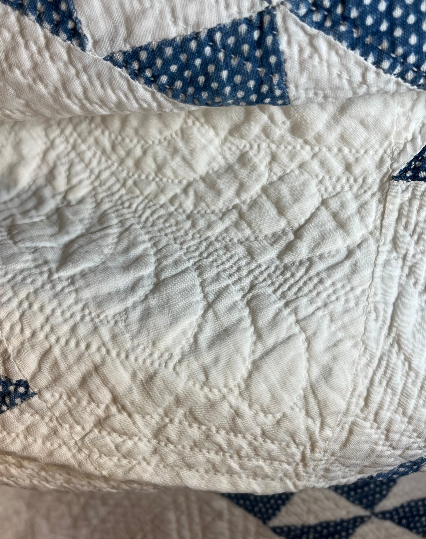 Early Double X Indigo Quilt