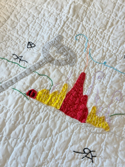 Little Mavericks Western Pictorial Cowgirl/ Cowboy  Vintage Quilt