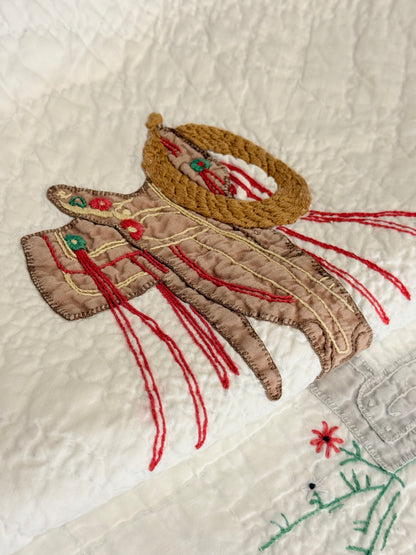 Little Mavericks Western Pictorial Cowgirl/ Cowboy  Vintage Quilt