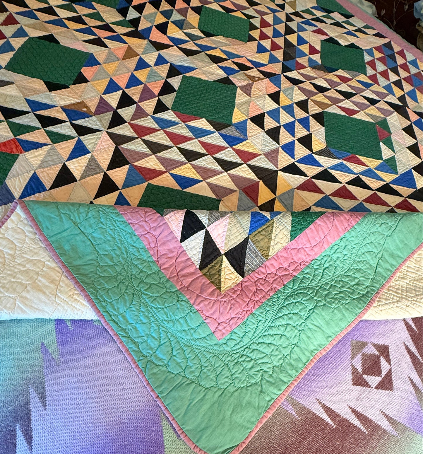 Mennonite/Amish Ocean Waves Quilt
